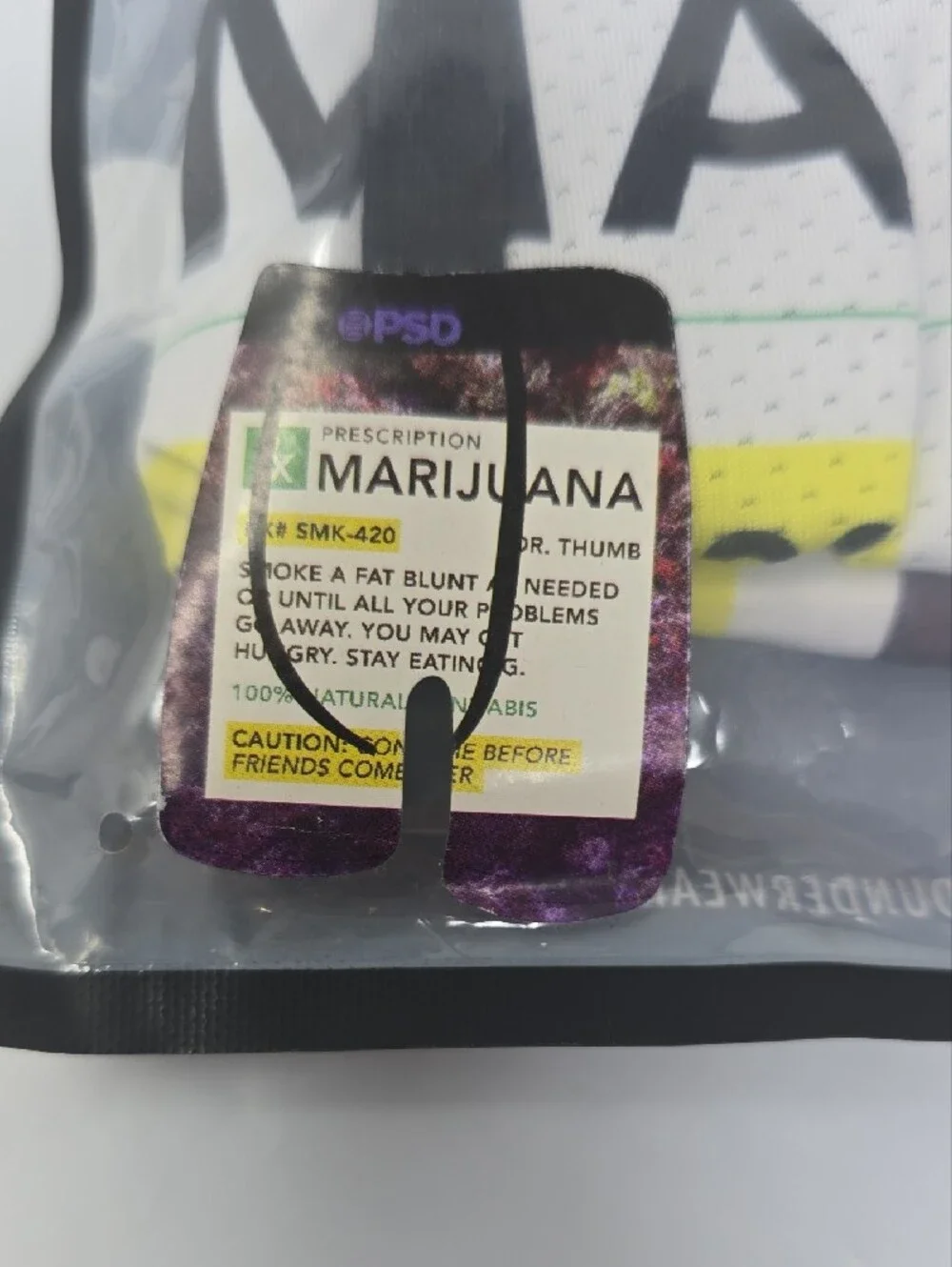 PSD Black Boxer Briefs with White & Purple Accents Mj Prescription 2